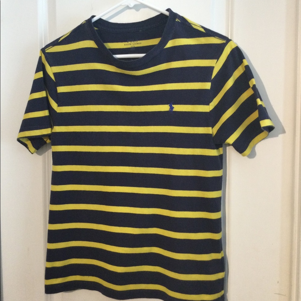 🔥🏇Polo Ralph Lauren Boy Navy and Yellow T-Shirt